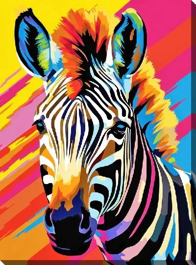 Картина маслом Зебра №56