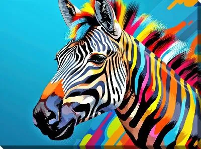 Картина маслом Зебра №57