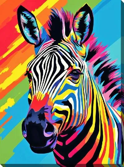 Картина маслом Зебра №58