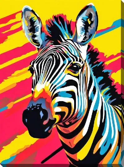 Картина маслом Зебра №60