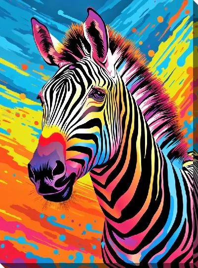 Картина маслом Зебра №62