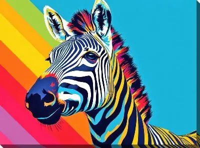 Картина маслом Зебра №63