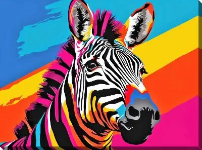 Картина маслом Зебра №64