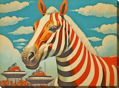 Картина маслом Зебра №69