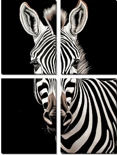 Модульная картина Зебра №71