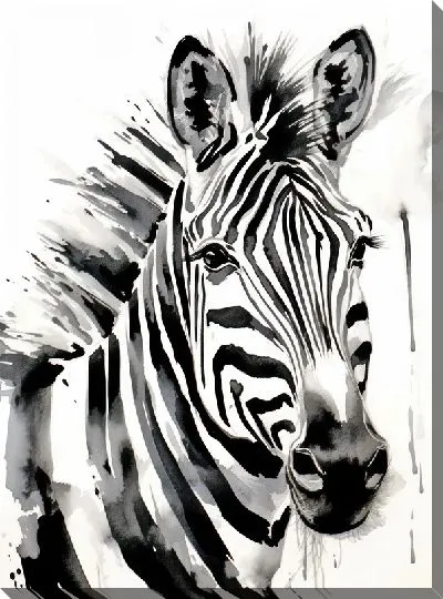 Картина маслом Зебра №73