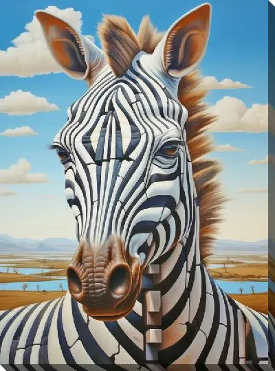 Картина маслом Зебра №80
