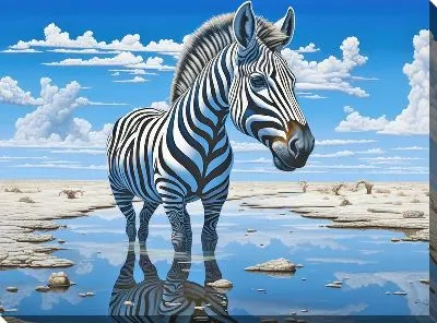 Картина маслом Зебра №81