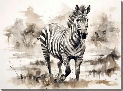 Картина маслом Зебра №82