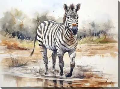Картина маслом Зебра №86