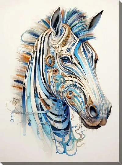 Картина маслом Зебра №90