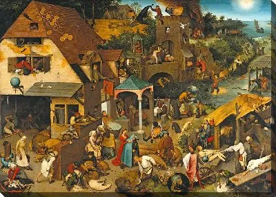 Картина маслом Фламандские пословицы