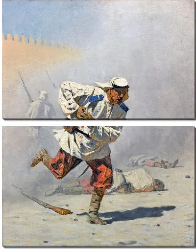 Картина Смертельно раненный, 1873
