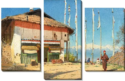 Картина Буддийский храм в Дарджилинге. Сикким	