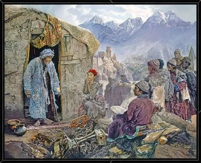 Картина Нищий в горах