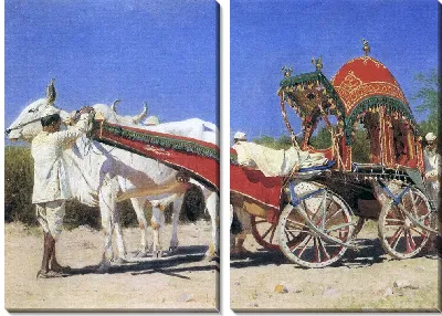 Картина Повозка богатых людей в Дели