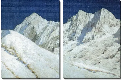 Картина В Индии. Снега Гималаев