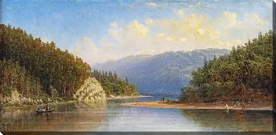 Картина Монастырь у озера