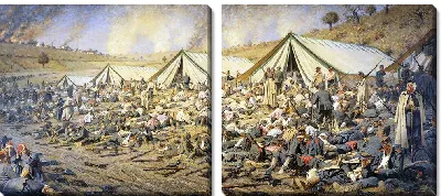 Картина После атаки. Перевязочный пункт под Плевной.1878