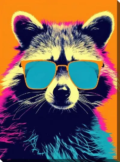 Картина маслом Енот №19