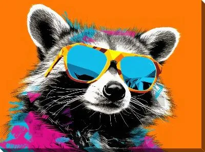 Картина маслом Енот №20