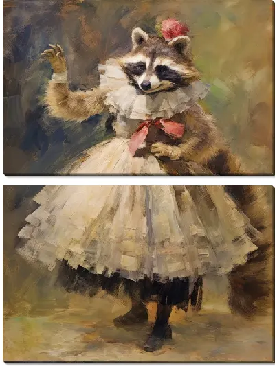 Модульная картина Енот №25