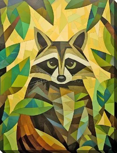 Картина маслом Енот №32