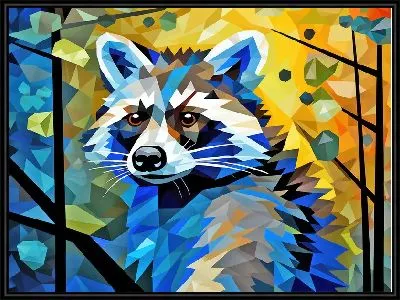 Картина Енот №38