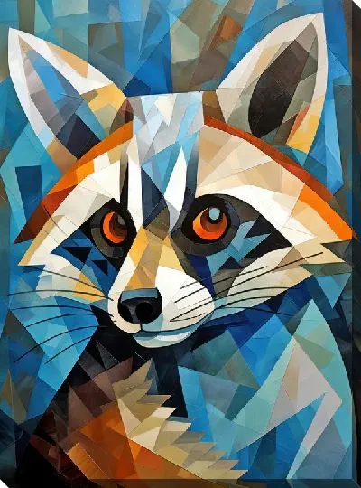 Картина маслом Енот №41