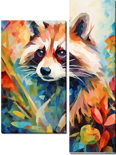 Модульная картина Енот №44