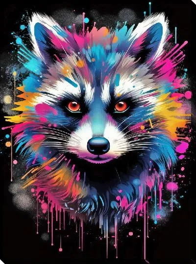 Картина маслом Енот №58