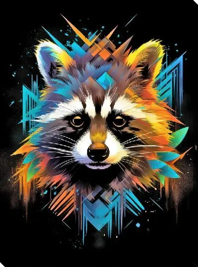 Картина маслом Енот №60