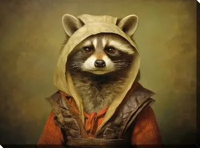 Картина маслом Енот №61