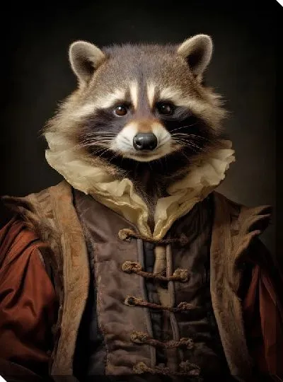 Картина маслом Енот №62