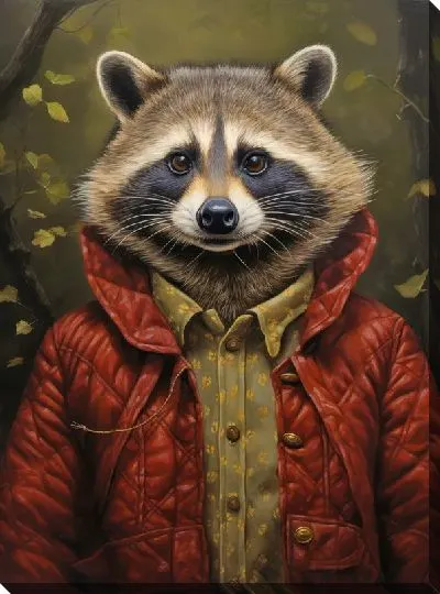 Картина маслом Енот №63