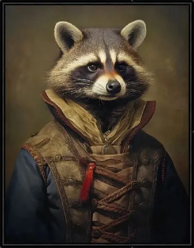 Картина Енот в одежде
