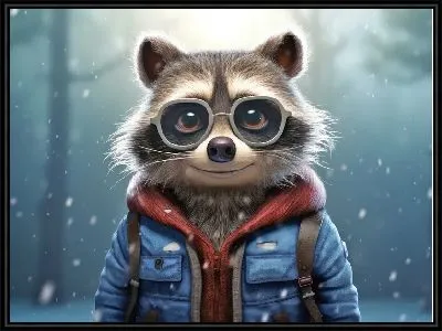 Картина Енот №64