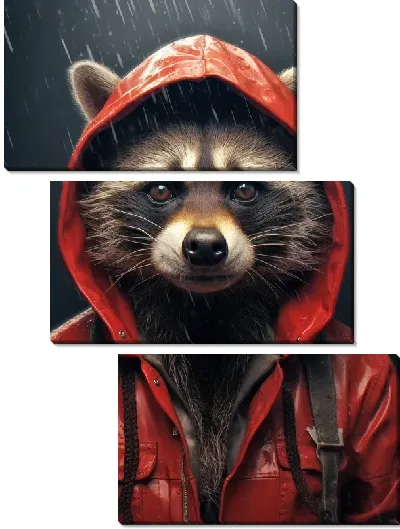 Модульная картина Енот №65