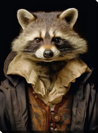 Картина маслом Енот №66