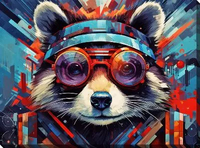 Картина маслом Енот №69