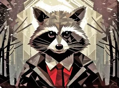 Картина маслом Енот №71