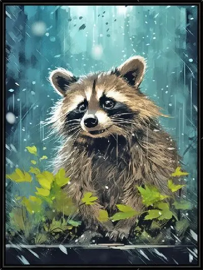 Картина Енот №73