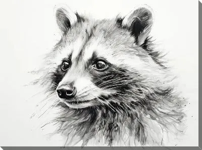 Картина маслом Енот №75