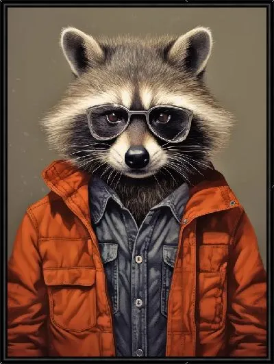 Картина Енот №76