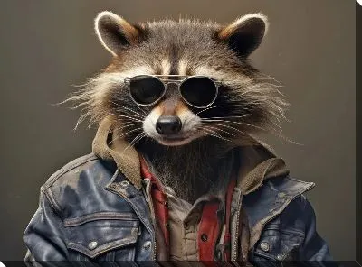 Картина маслом Енот №79