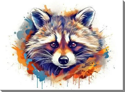 Картина маслом Енот №82