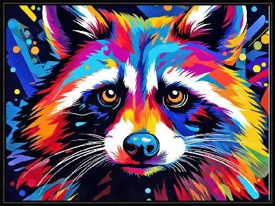 Картина Енот №90