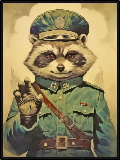 Картина Енот №91