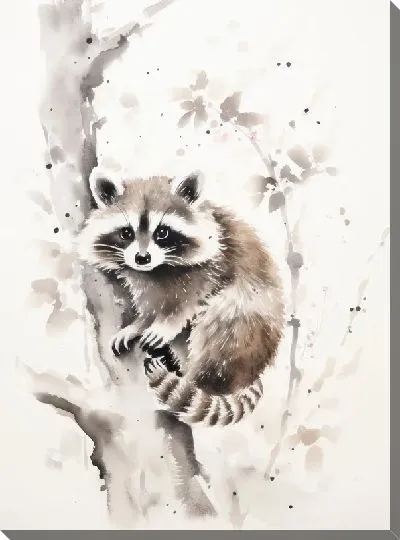 Картина маслом Енот №94