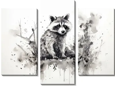 Модульная картина Енот №95